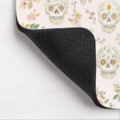 Suiker Schedels Perzik Bloemen Muismat (Hoek)