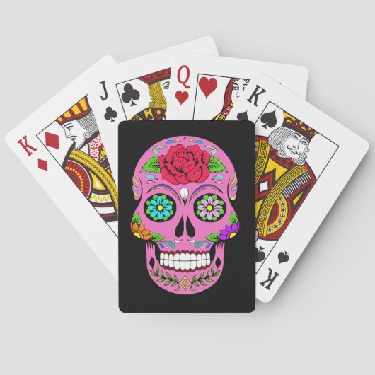 Suiker Schedels Pokerkaarten (Achterkant)