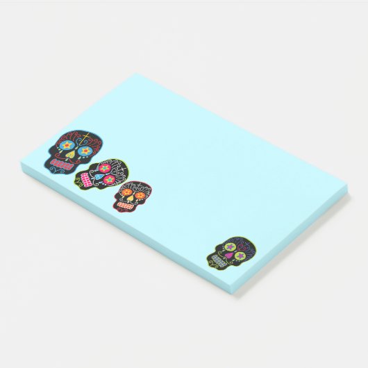 Suiker Schedels Post-it® Notes (Schuin)
