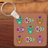 Suiker Schedels  Sleutelhanger (Voorkant)