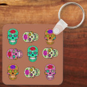 Suiker Schedels  Sleutelhanger (Achterkant)