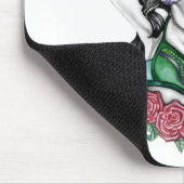 Suiker schedelvrouw met Rozen Muismat (Hoek)