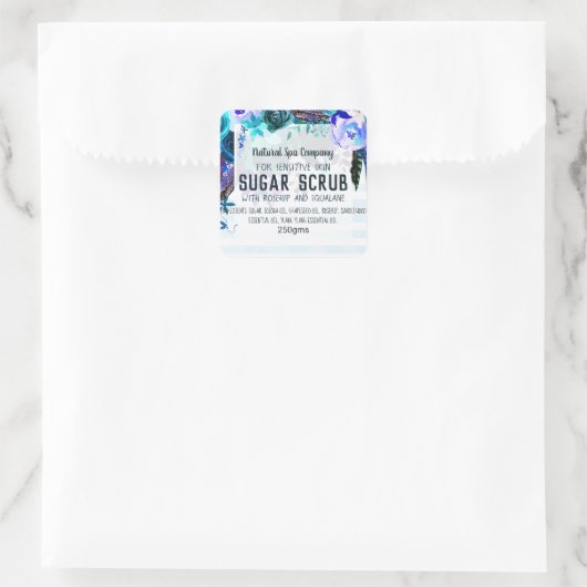 Suiker scrub label (Tas)
