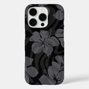 Suiker Shack Hawaiian Hibiscus Black iPhone 16 Pro Hoesje