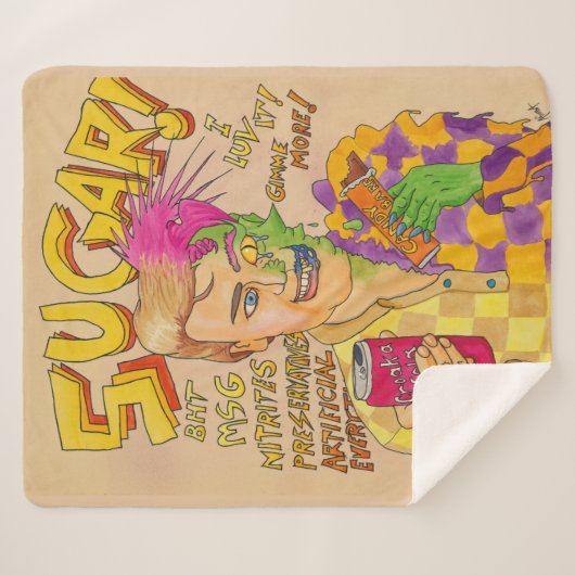 Suiker! Sherpa Deken (Voorkant (horizontaal))