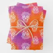 Suiker Sinaasappel Paarse Waterverf Inpakpapier Vel (In situ)