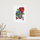 SUIKER SKELET & BLOEM 18"X24" POSTER (Keuken)