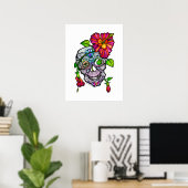SUIKER SKELET & BLOEM 18"X24" POSTER (Thuiskantoor)