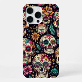 Suiker Skull Bloemen iPhone 16 Pro Max Hoesje