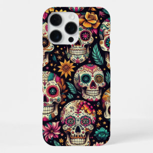 Suiker Skull Bloemen iPhone 16 Pro Max Hoesje