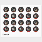 Suiker Skull Bruiloft Ronde Sticker (Vel)
