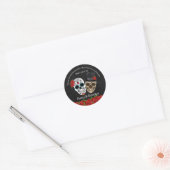 Suiker Skull Bruiloft Ronde Sticker (Envelop)