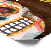 Suiker Skull Day of Dead Halloween Party Welcome Poster (Hoek)