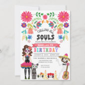 Suiker Skull Day of the Dead Halloween Birthday Kaart (Voorkant)