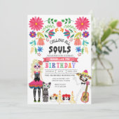 Suiker Skull Day of the Dead Halloween Birthday Kaart (Staand voorkant)