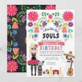 Suiker Skull Day of the Dead Halloween Birthday Kaart (Voorkant / Achterkant)