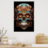 Suiker Skull Designs Cool Guy in een Coole Hoed aa Poster (Keuken)