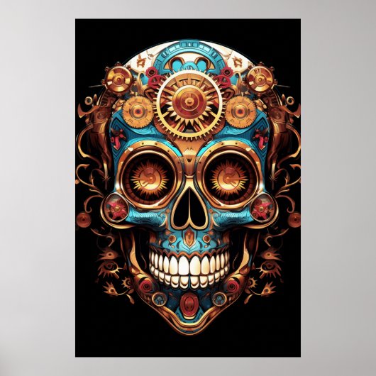 Suiker Skull Designs Cool Guy in een Coole Hoed aa Poster (Voorkant)