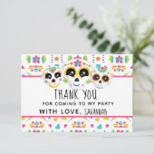 Suiker Skull Dia de La Muerte Halloween Verjaardag Bedankkaart (Staand voorkant)