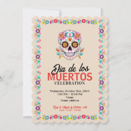 Suiker Skull Dia de los Muertos Dag van de Doden Kaart