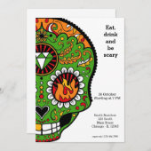 Suiker Skull-feest Kaart (Voorkant / Achterkant)