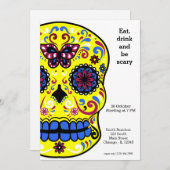 Suiker Skull-feest Kaart (Voorkant / Achterkant)