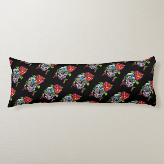 SUIKER SKULL & FLOWER LICHAAMSKUSSEN (Voorkant)