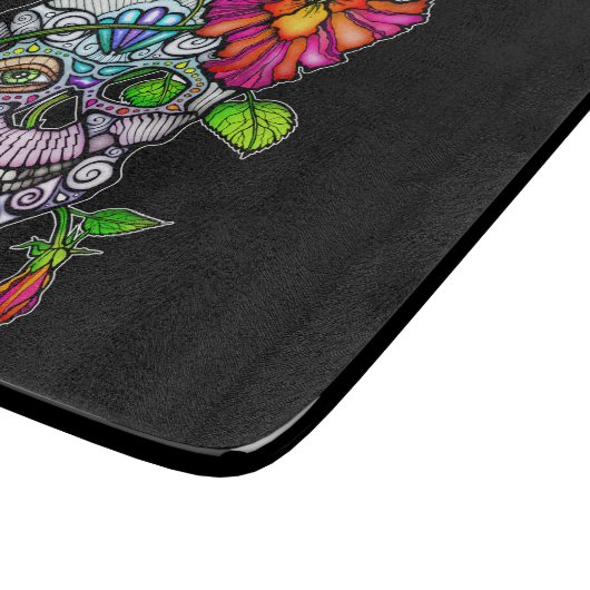 SUIKER SKULL & FLOWER SNIJPLANK (Hoek)