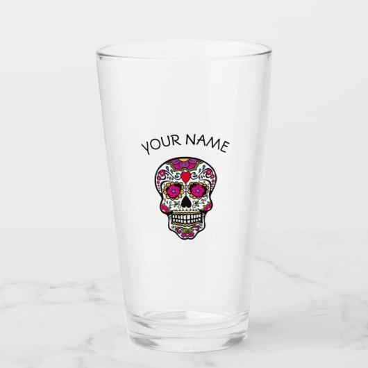 SUIKER SKULL GLASS PINT GLAS (Voorkant)