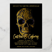 Suiker Skull Gold Dia de Los Muertos Halloween