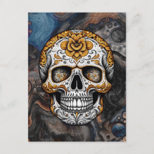 Suiker Skull Halloween Briefkaart