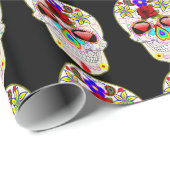 Suiker Skull Halloween Cadeaupapier (Rol Hoek)