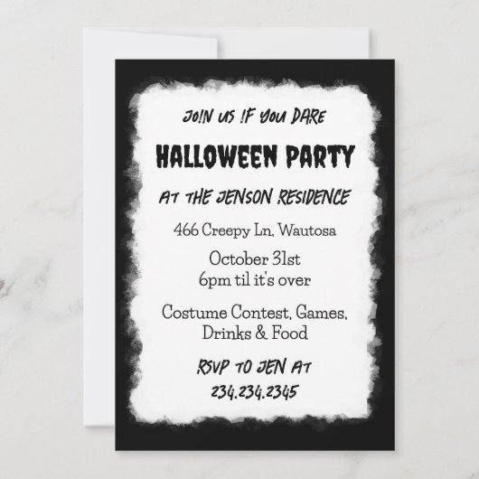 Suiker Skull Halloween Kaart (Achterkant)