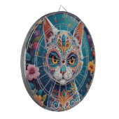 Suiker Skull Kat Dartbord (Voorkant Links)