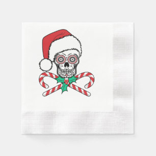 Suiker Skull Kerstman Servet