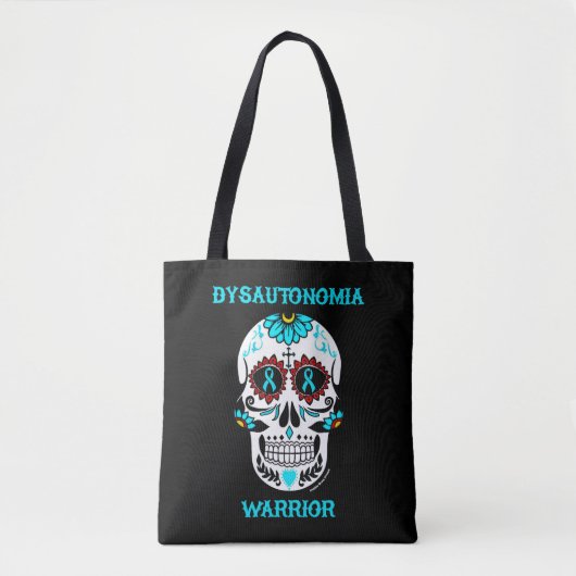 Suiker Skull/Krijger...Dysautonomie Tote Bag (Voorkant)