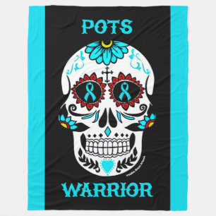 Suiker Skull/Krijger...POTS Fleece Deken