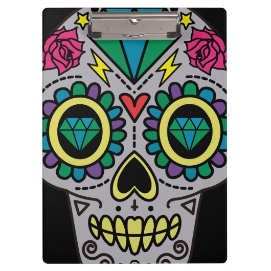 Suiker Skull Kunst, Dag van de Doden Klembord (Voorkant)