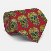 Suiker Skull Kunst, Dag van de Doden Stropdas (Opgerold)