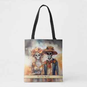 Suiker Skull Liefje, op maat gemaakt Tote Bag