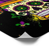 Suiker Skull Narrenhoed Mardi Gras Vette Dinsdag C Poster (Hoek)