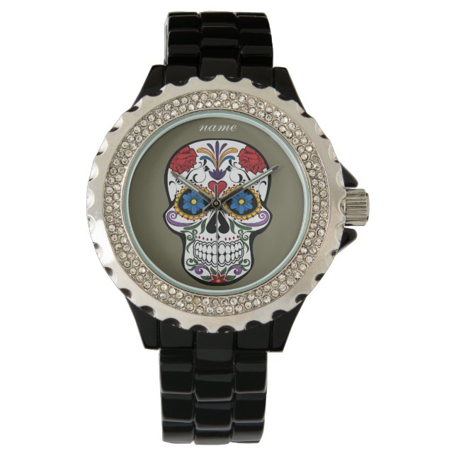 SUIKER SKULL | Redactionele tekst Horloge (Voorkant)