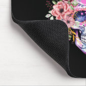 Suiker Skull Retro Bloem met Kolibrie Muismat (Hoek)