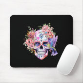 Suiker Skull Retro Bloem met Kolibrie Muismat (Met muis)