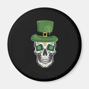 Suiker Skull St Patrick Dag Leprechaun Shamrock Magneet