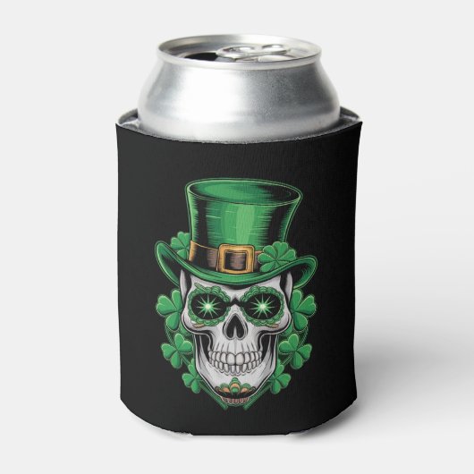 Suiker Skull St Patrick Dag Lucky Shamrock Blikjeskoeler (Blikje Voorkant)