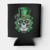 Suiker Skull St Patrick Dag Lucky Shamrock Blikjeskoeler (Voorkant)