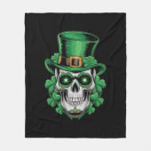 Suiker Skull St Patrick Dag Lucky Shamrock Fleece Deken (Voorkant)