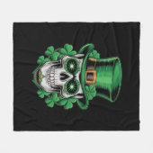 Suiker Skull St Patrick Dag Lucky Shamrock Fleece Deken (Voorkant (Horizontaal))