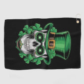 Suiker Skull St Patrick Dag Lucky Shamrock  Golfhanddoek (Horizontaal)